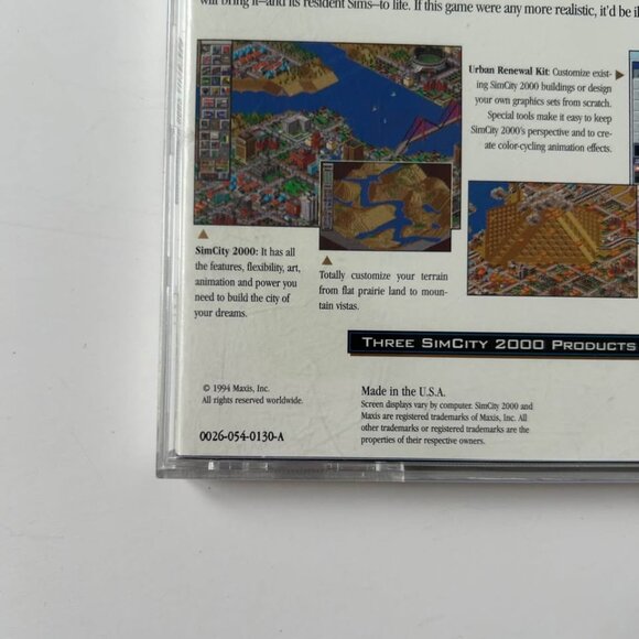 1994 SimCity 2000 Computer Game CD CD-ROM - Picture 3 of 4